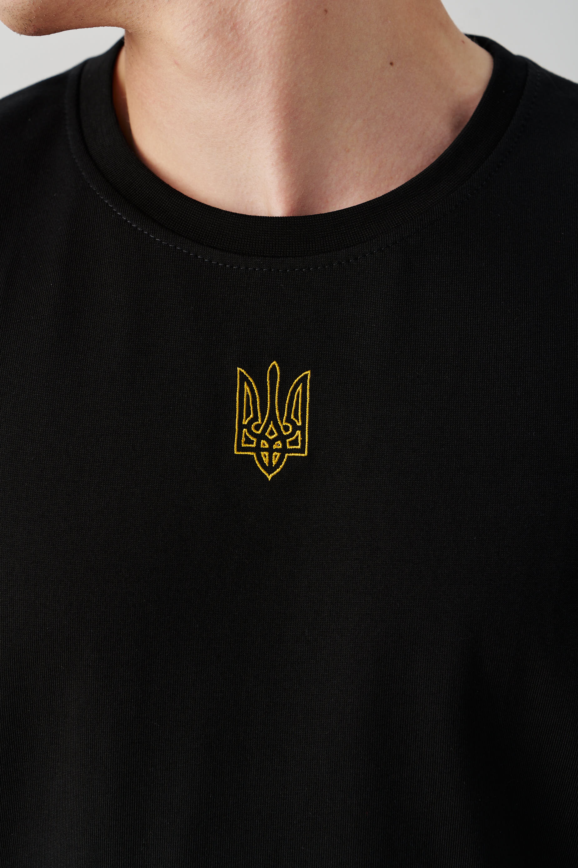 Cotton Embroidered Tryzub Long Sleeve