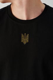 Cotton Embroidered Tryzub Long Sleeve