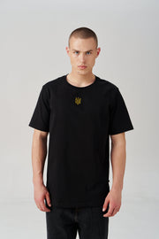 Cotton Embroidered Tryzub Oversized T-Shirt