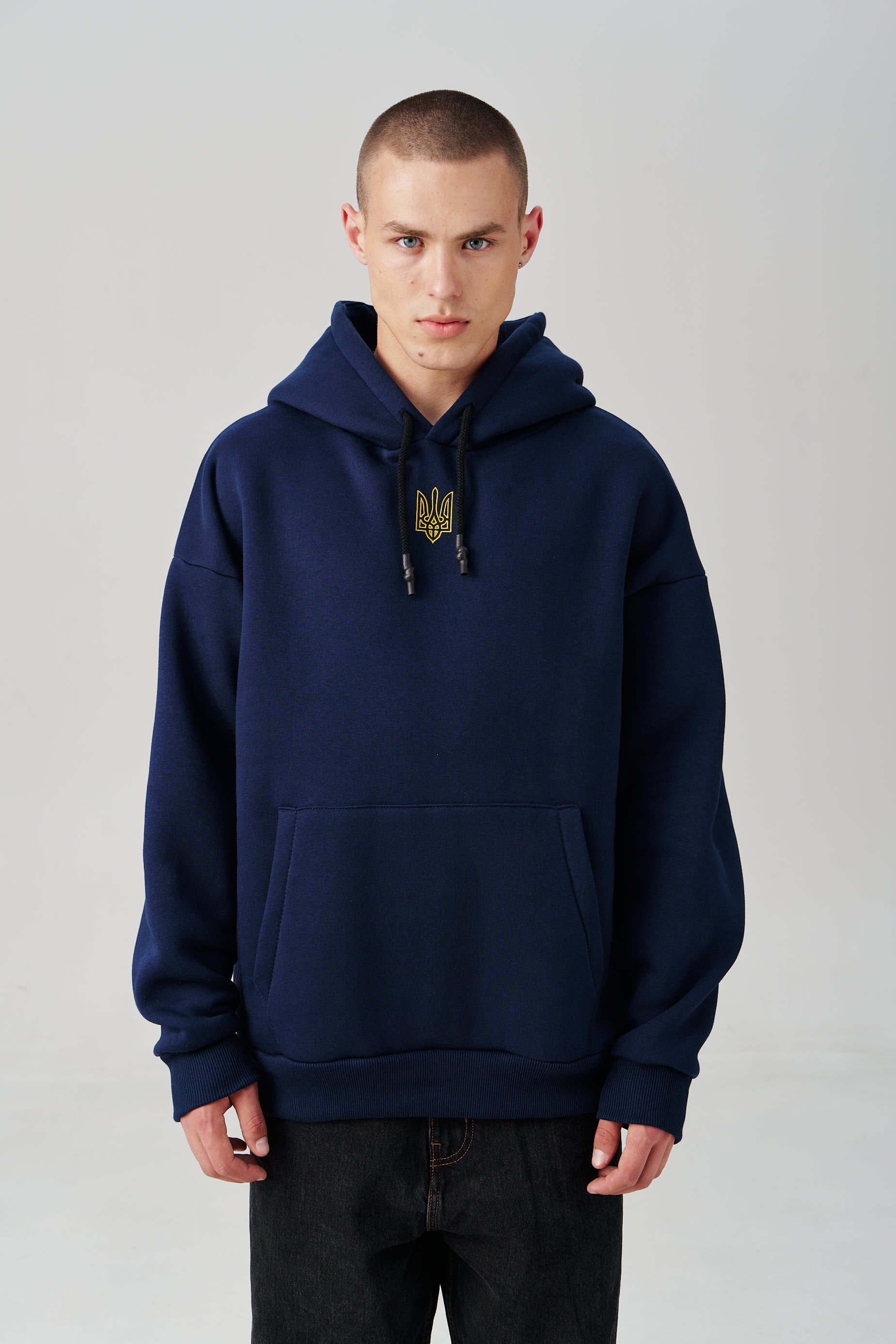 Oversized Embroidered Tryzub Hoodie