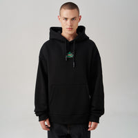black 3rd army hoodie - male front
