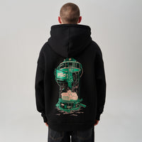 black 3rd army hoodie - male back