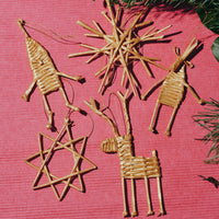 Ukrainian Christmas Straw Ornaments Set of 5