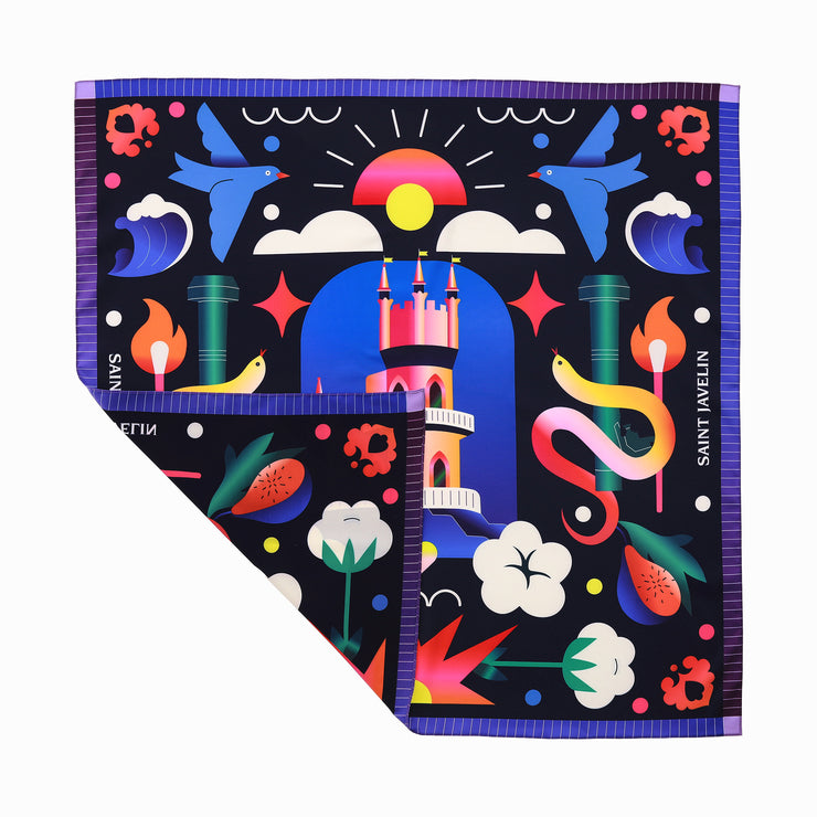 Crimean Liberation – Purple Silk Scarf