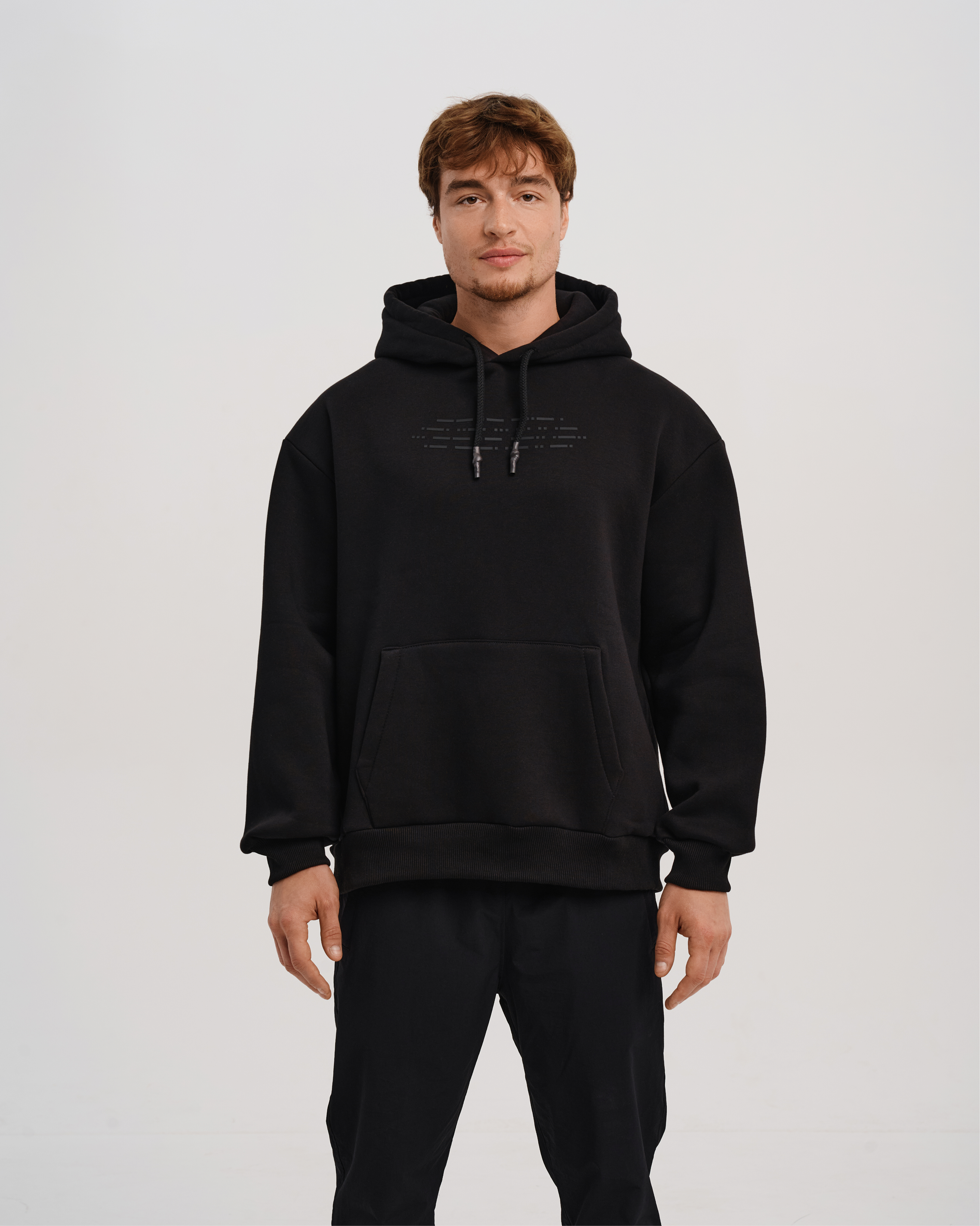 Brushed Fleece Morse Code - Oversized Hoodie