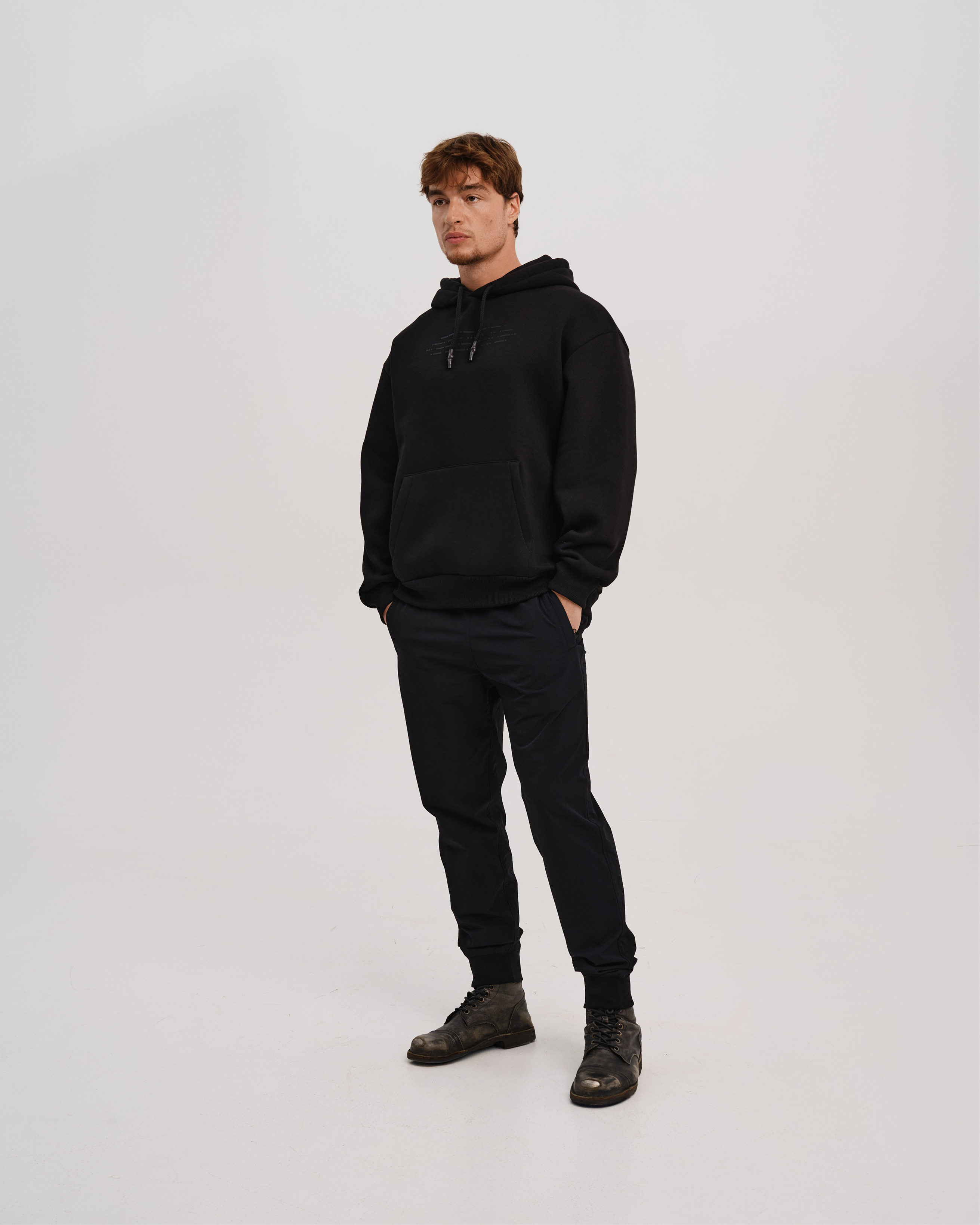 Brushed Fleece Morse Code - Oversized Hoodie
