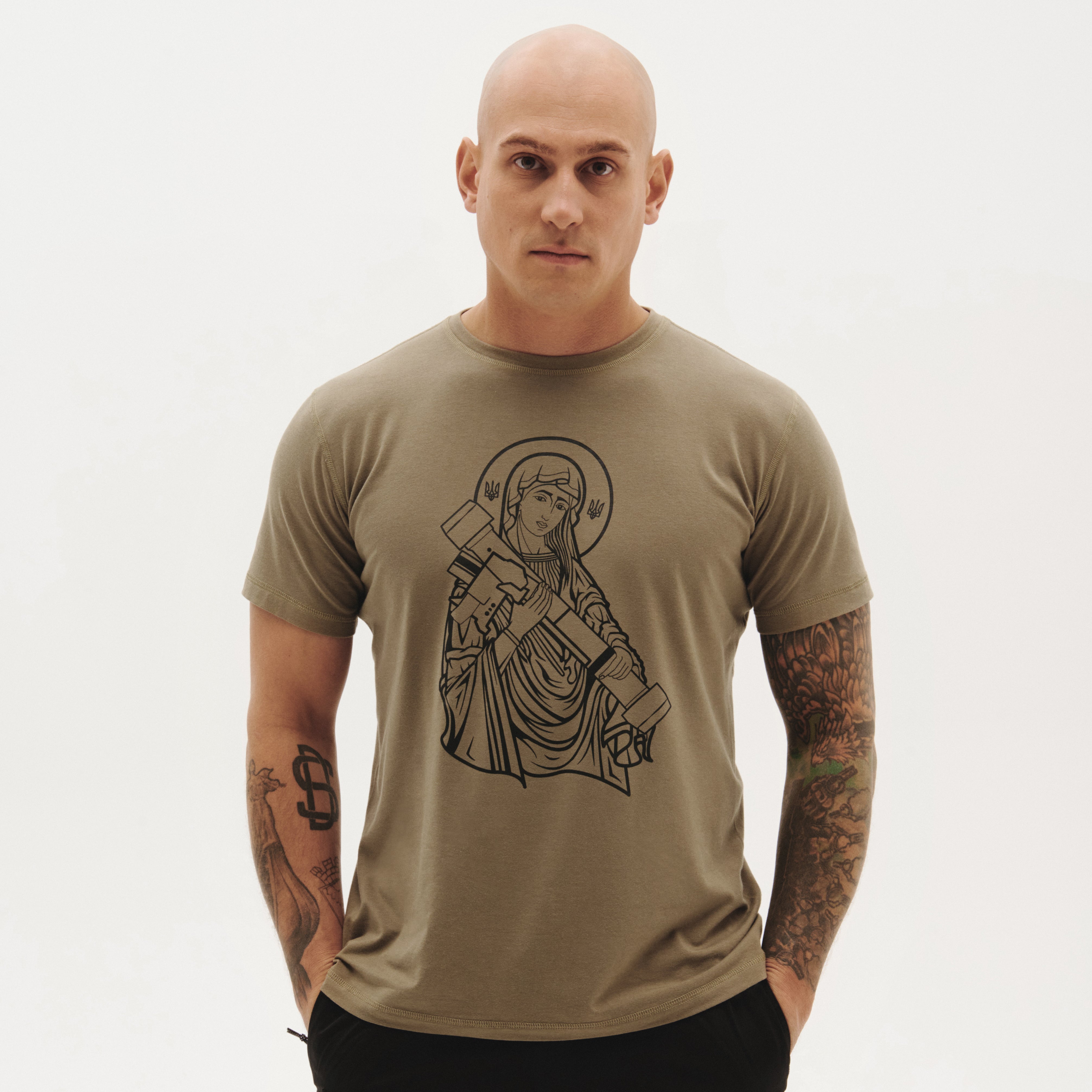 Saint Javelin Athletic-Cut Bamboo T-Shirt - Khaki Green