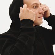 Morse Code Hoodie - Brushed Fleece Black