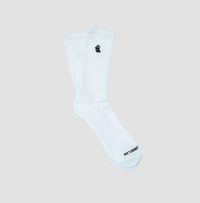 Embroidered Saint Javelin White Sock
