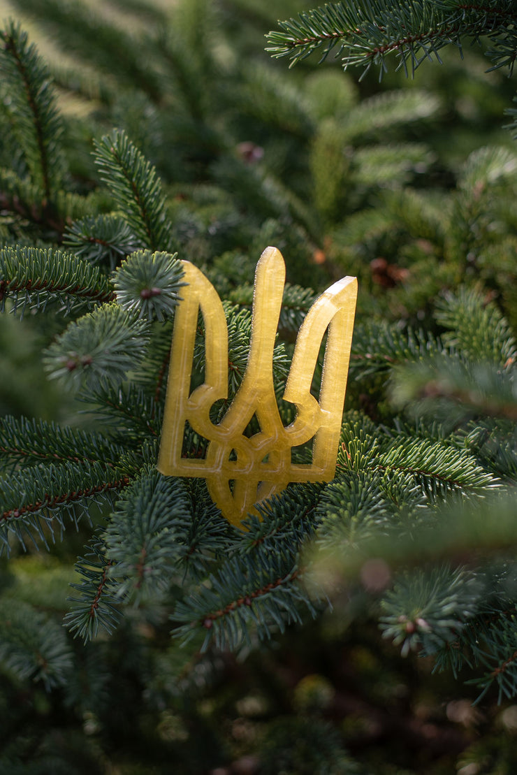 Yellow Tryzub Ornament