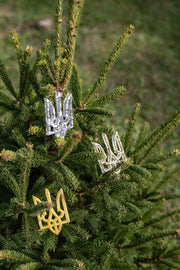 Yellow Tryzub Ornament