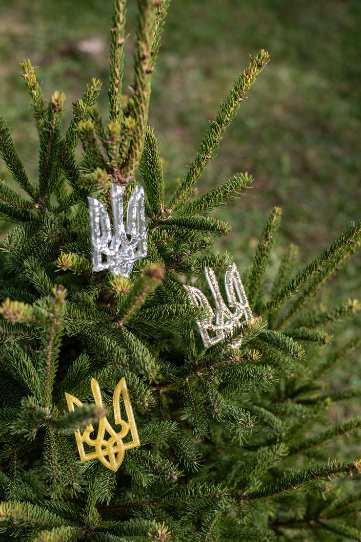Yellow Tryzub Ornament