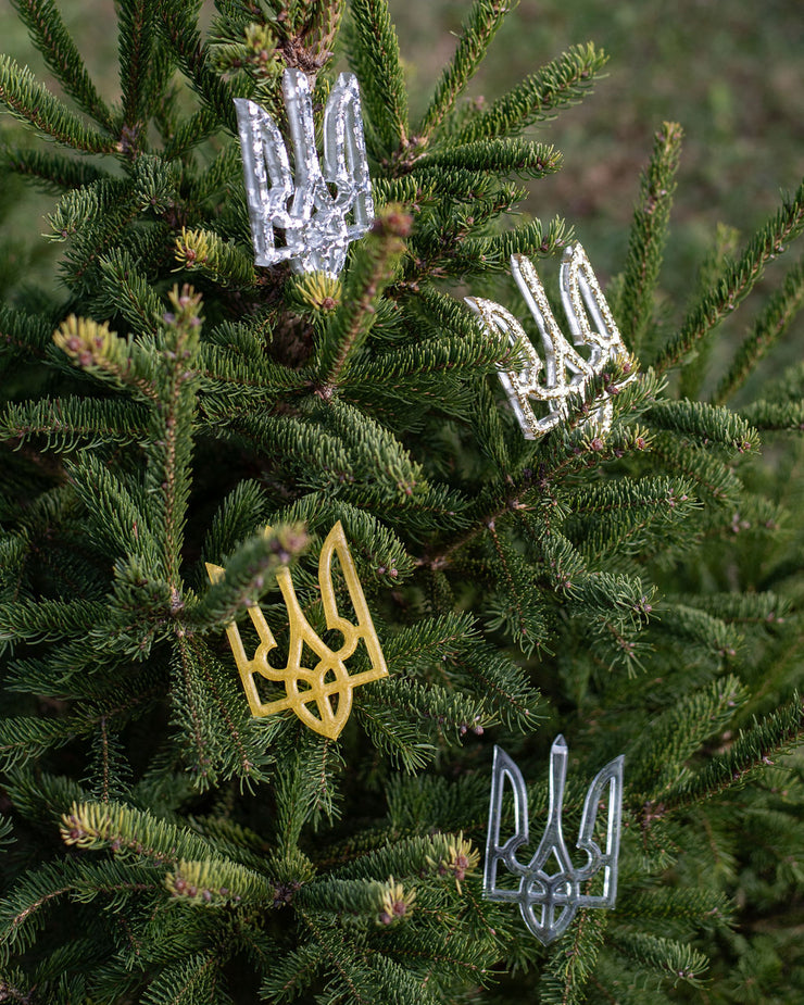 Yellow Tryzub Ornament