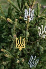 Gold Tryzub Ornament