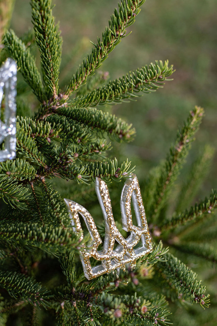 Gold Tryzub Ornament