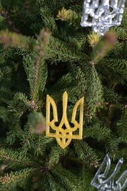 Yellow Tryzub Ornament