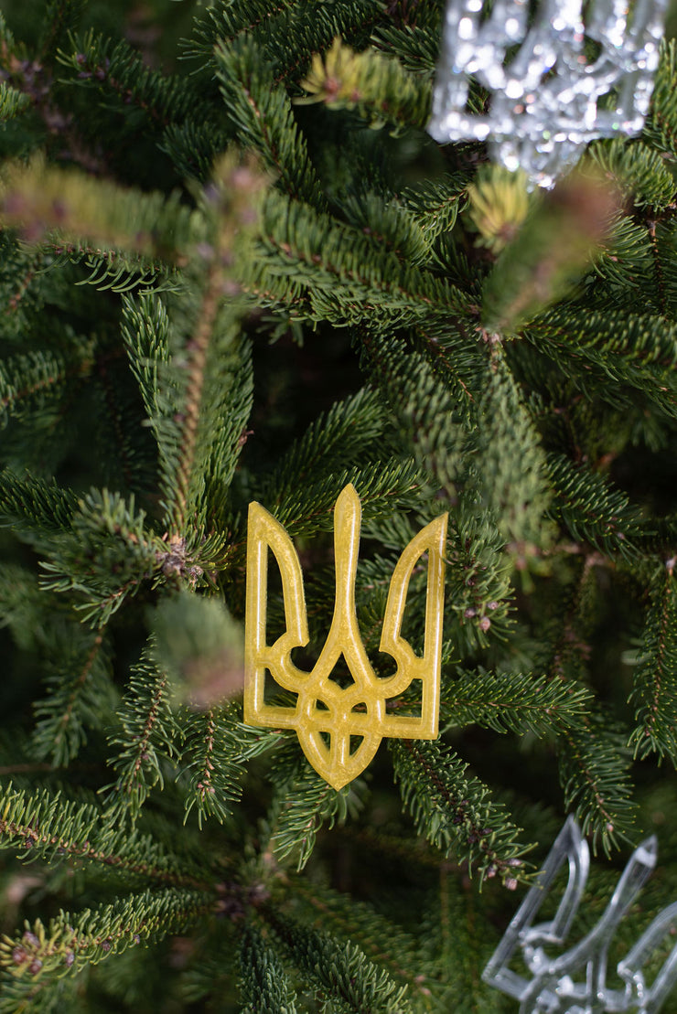 Yellow Tryzub Ornament