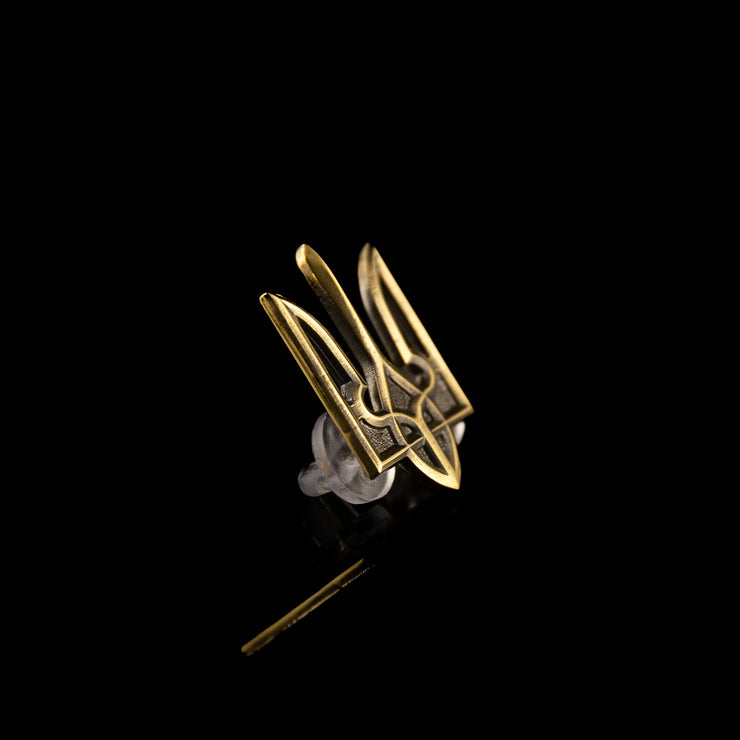 Classic Tryzub - Pin (Recycled War Metal)