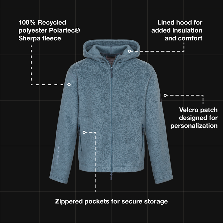 4.5.0 Polartec Sherpa флісовий худі на блискавці