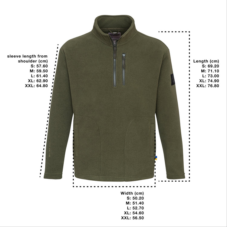 最新入荷 Defender Javelin Saint – Olive - Fleece Zip 1/4 Polartec スウェット