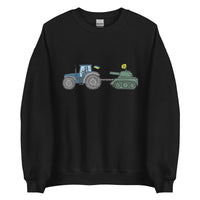 A Ukrainian Farmer Finds a Russian Tank - Adult Crewneck Sweatshirt - Saint Javelin