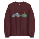 A Ukrainian Farmer Finds a Russian Tank - Adult Crewneck Sweatshirt - Saint Javelin