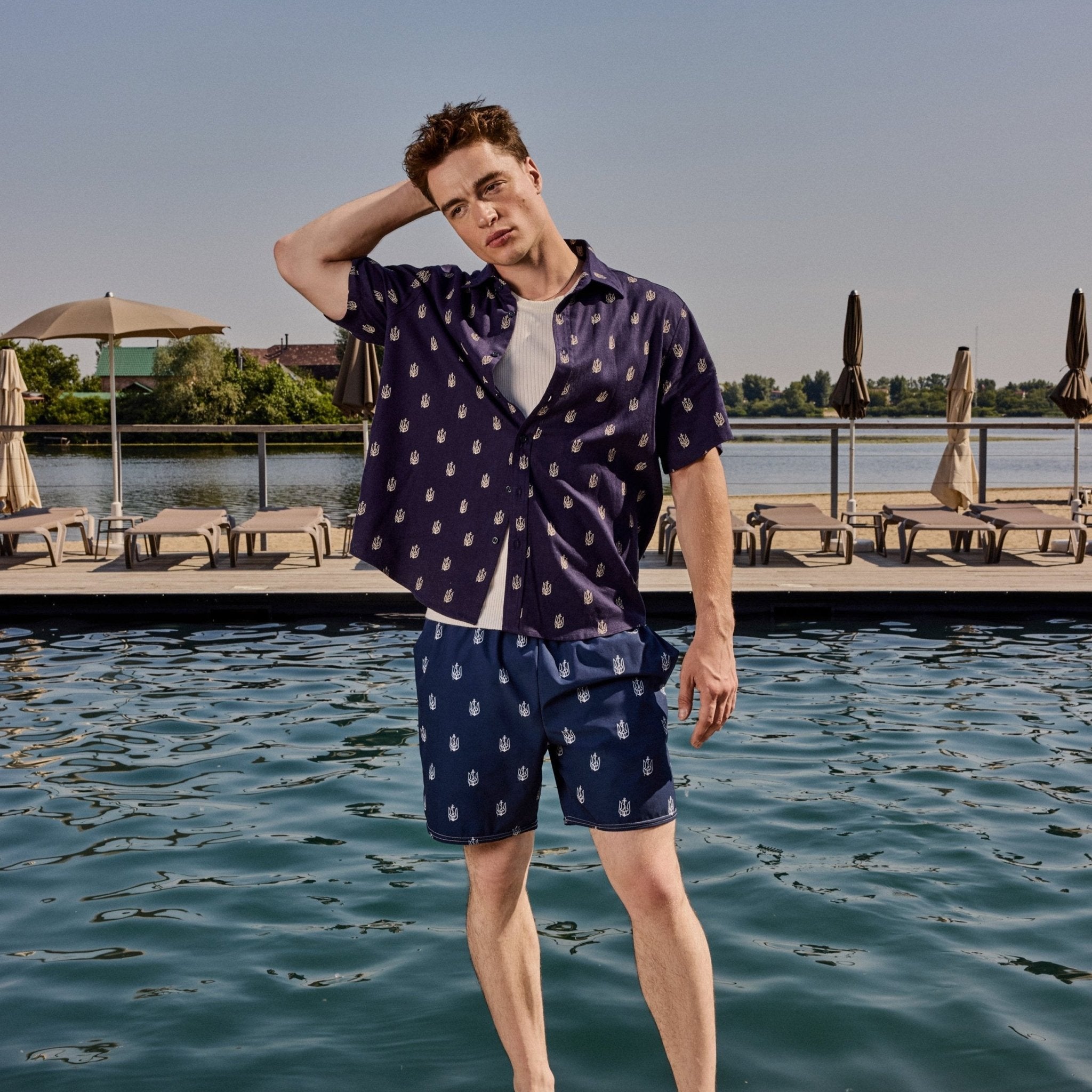 Anchor Tryzub – Men’s Swimming Shorts - Saint Javelin