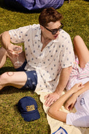 Anchor Tryzub - White Linen Shirt - Saint Javelin