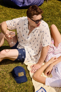 Anchor Tryzub - White Linen Shirt - Saint Javelin