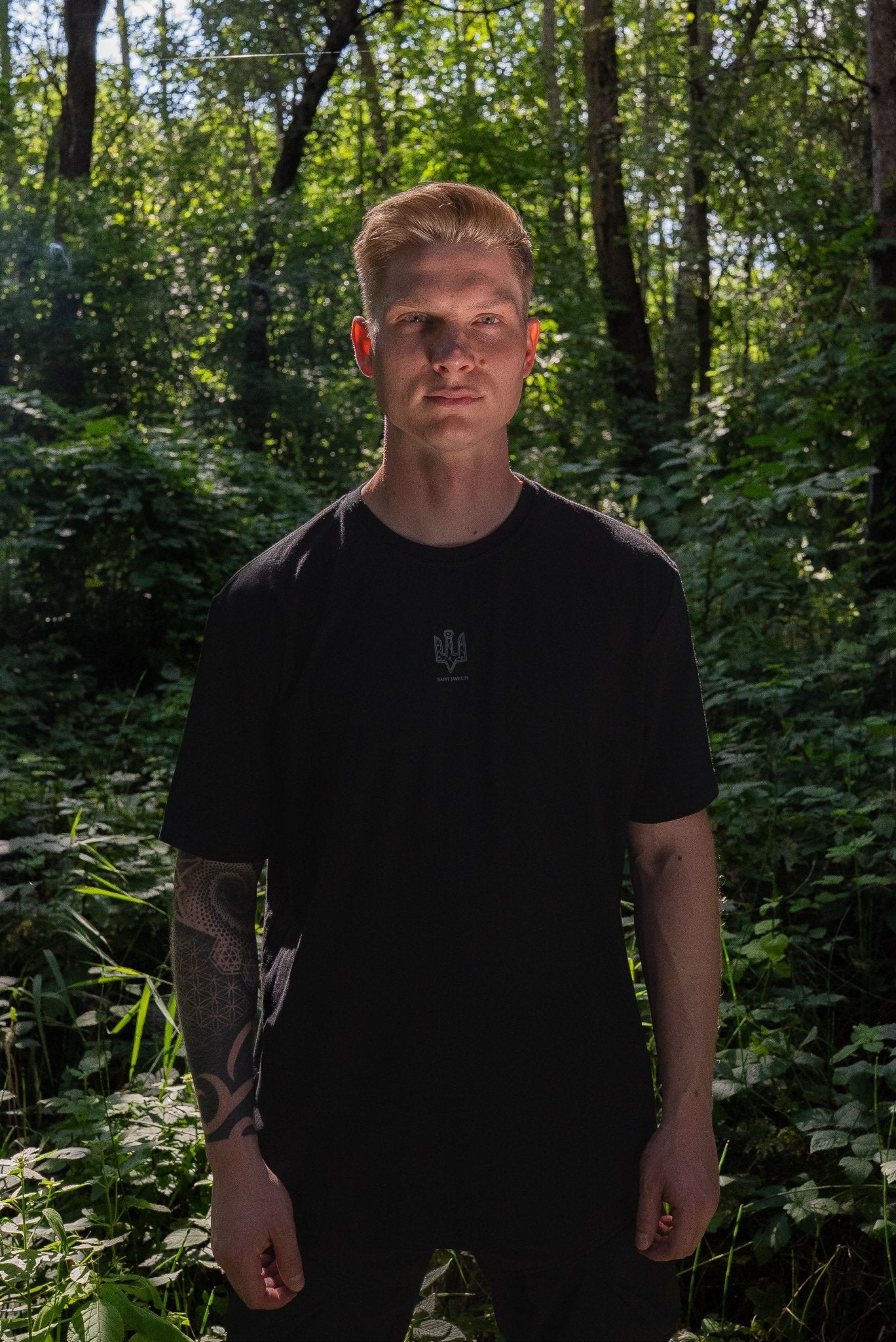 Bamboo Tryzub of War Standard - T-Shirt (Mono Edition) - Saint Javelin