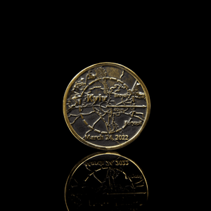 Battle of Kyiv - Challenge Coin (Recycled Artillery Shells) - Saint Javelin