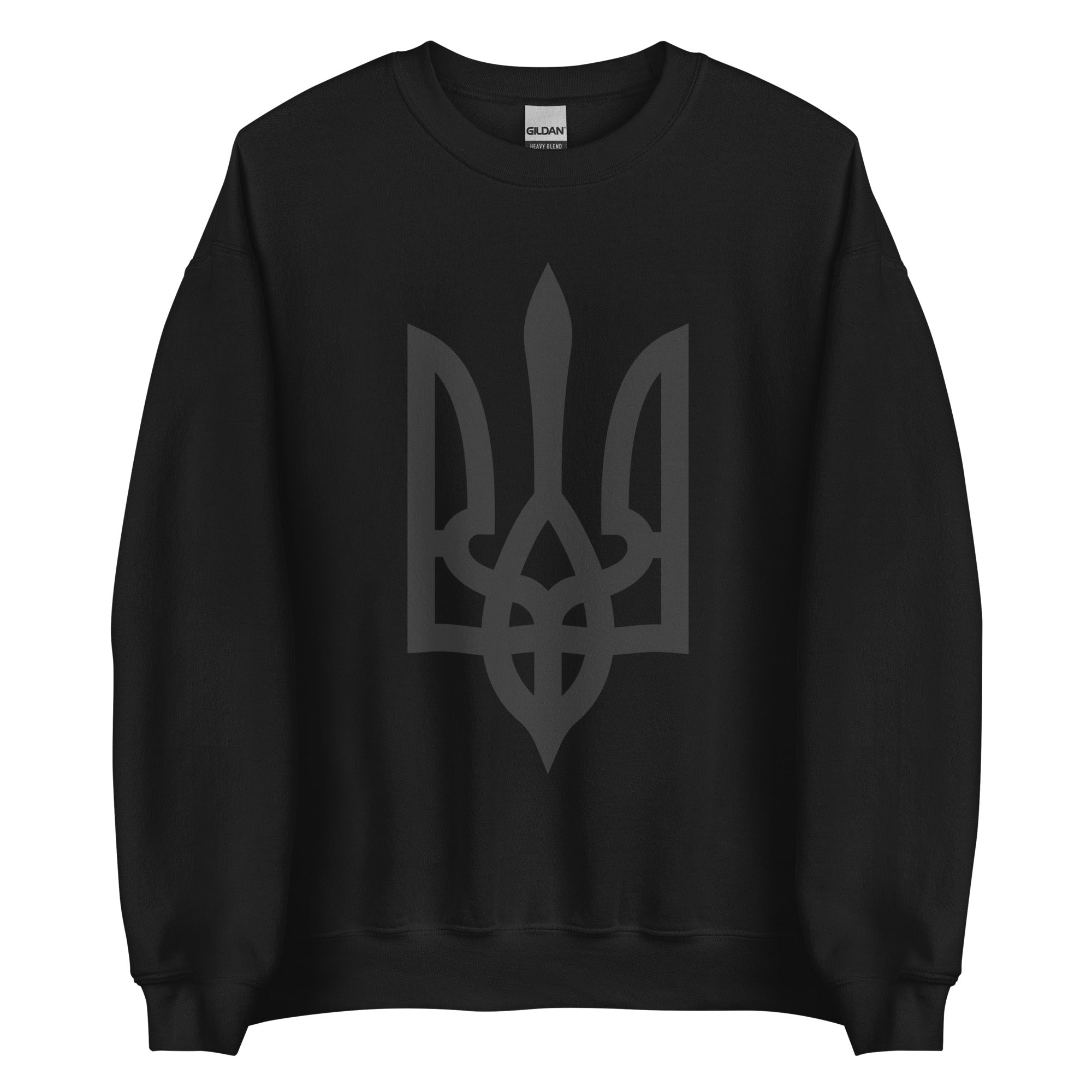 Black Tryzub - Adult Crewneck Sweatshirt