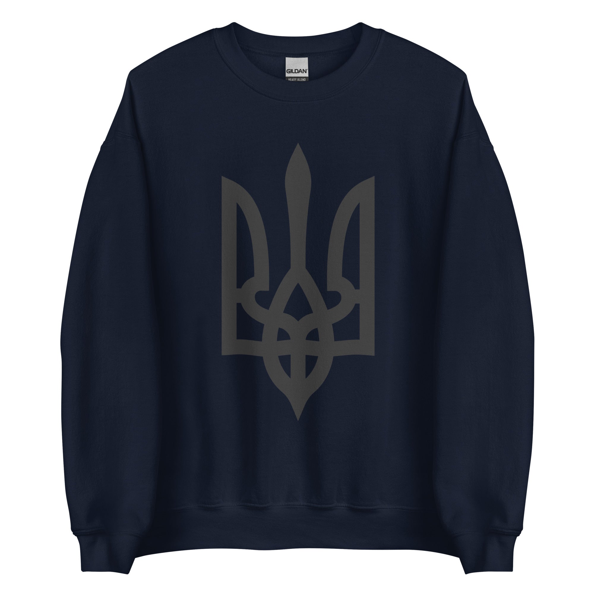 Black Tryzub - Adult Crewneck Sweatshirt - Saint Javelin