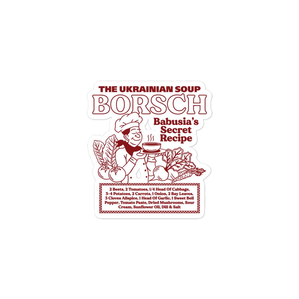 Borsch Recipe – Sticker - Saint Javelin