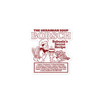 Borsch Recipe – Sticker - Saint Javelin