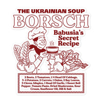 Borsch Recipe – Sticker - Saint Javelin