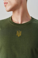 Cotton Embroidered Tryzub Long Sleeve - Saint Javelin