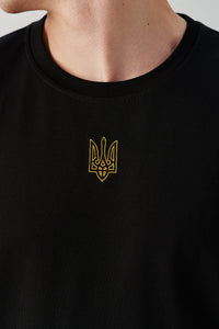 Cotton Embroidered Tryzub Long Sleeve - Saint Javelin