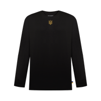 Cotton Embroidered Tryzub Long Sleeve - Saint Javelin