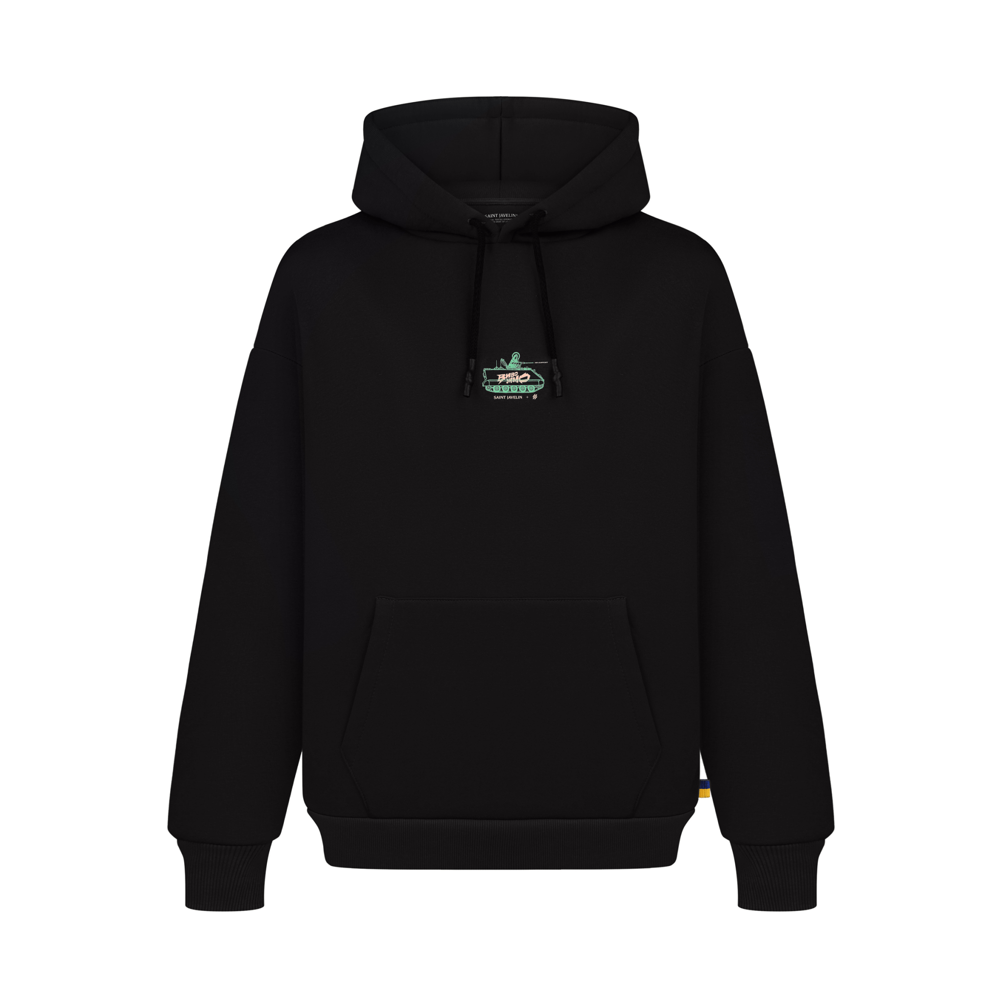 black 3rd army hoodie - ecom front