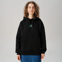 black 3rd army hoodie - female front