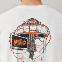 white 3rd t-shirt back close up