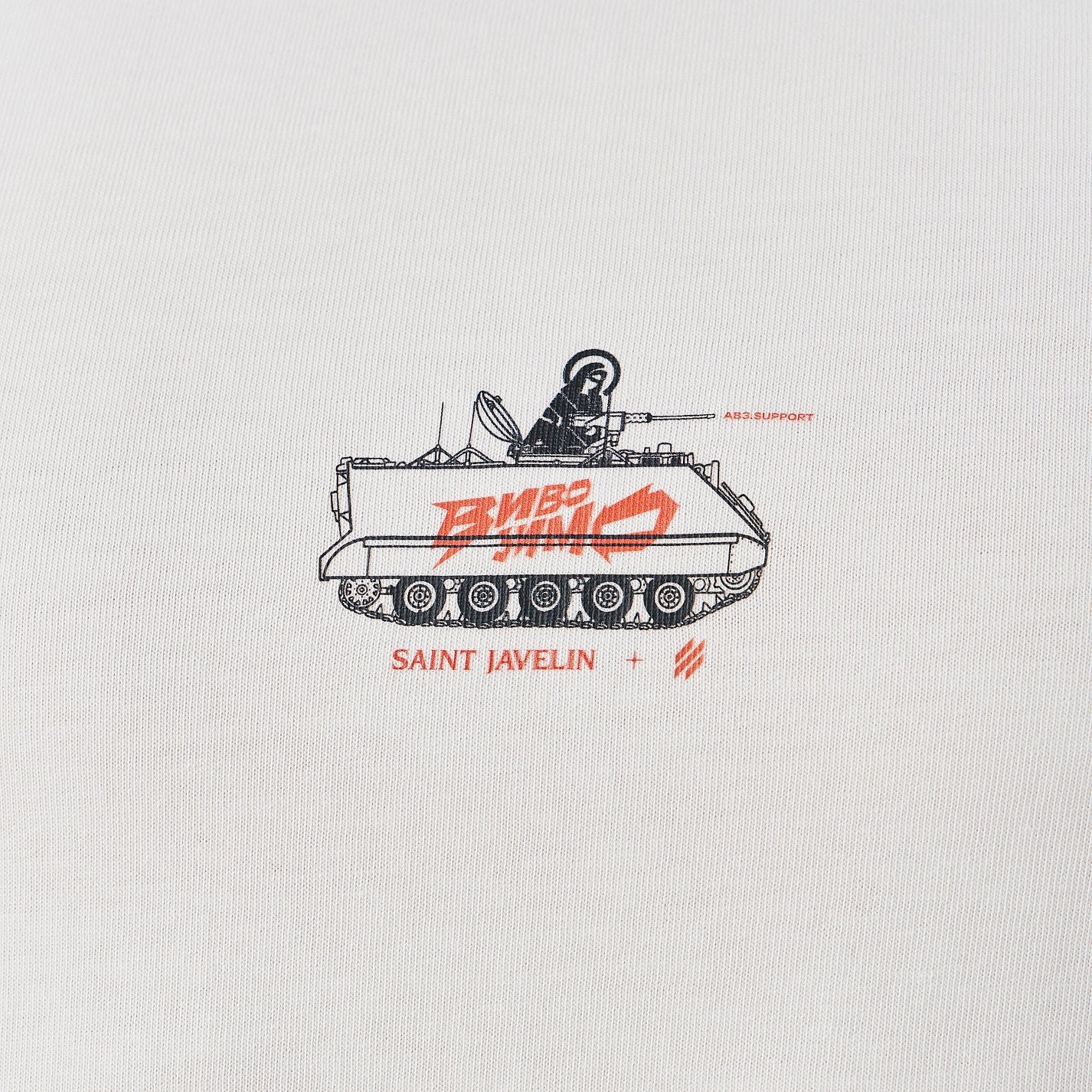 white 3rd t-shirt close up