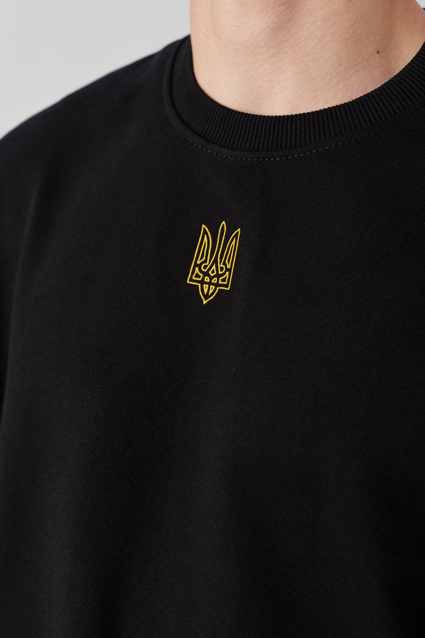 Crewneck Embroidered Tryzub Sweatshirt - Saint Javelin