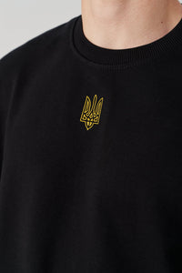 Crewneck Embroidered Tryzub Sweatshirt - Saint Javelin