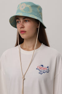 Crimea Beach Party Bucket Hat — mint terry bucket hat with embroidered Crimea print