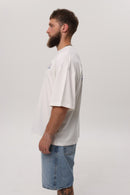 Ivory — Crimea Beach Party T-Shirt, ivory oversized tee with Crimea Beach Party back print