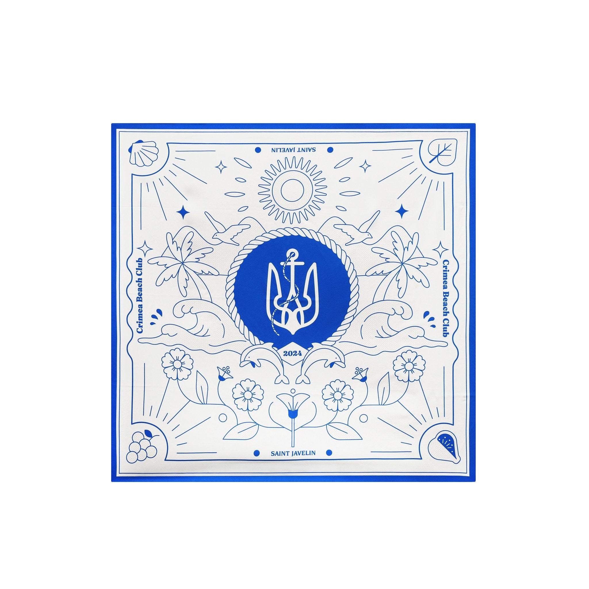 Crimea Silk Scarf – Anchor — product photo