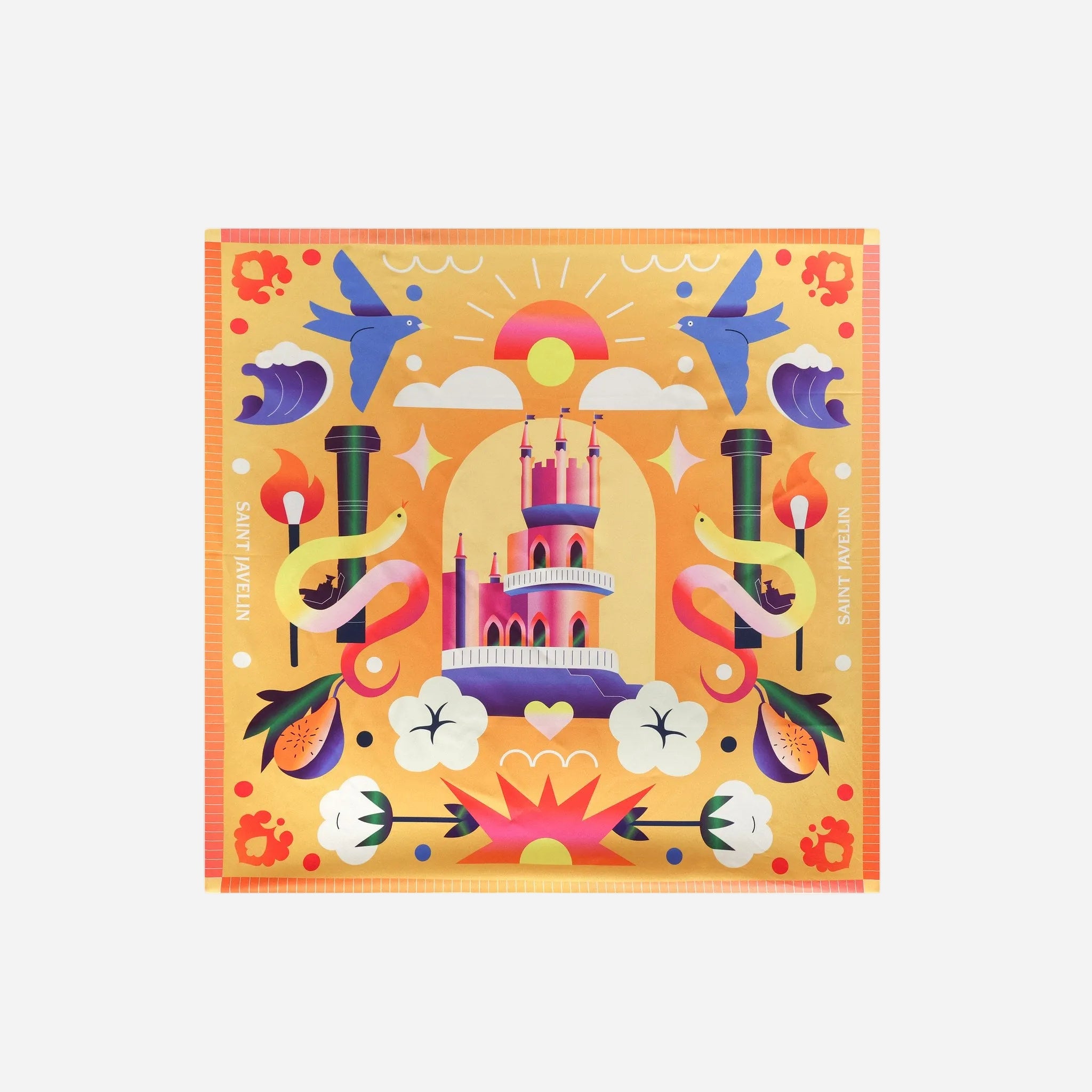 Sunrise Orange — Crimea Silk Scarf – Yalta