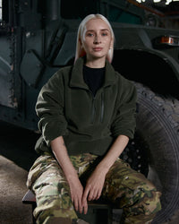 Defender Polartec 1/4 Zip Fleece - Olive - Saint Javelin